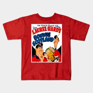 Bonnie Scotland Vintage Laurel and Hardy Movie Poster Print Kids T-Shirt